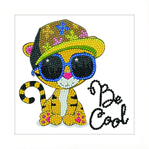 Crystal Art Cool Tiger 16 x 16cm Frameable Kit CAFBL-7