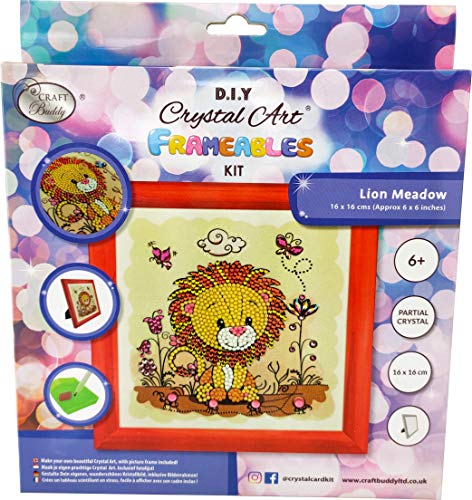 Crystal Art Lion 16 x 16cm Frameable Kit CAFBL-6