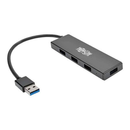 Tripp Lite 4-Port Portable Slim USB 3.0 Superspeed Hub w/ Built In Cable - Hub - 4 x SuperSpeed USB 3.0 - desktop