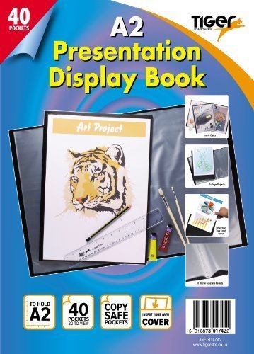 Best Value Tiger 40 A2 Pocket Presentation Display Book - Black
