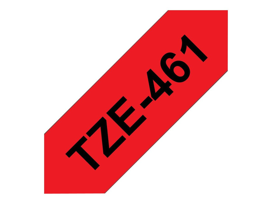 Best Value Brother TZe-461 Labelling Tape Cassette, 36 mm (W) x 8 m (L), Laminated, Brother Genuine Supplies - Black on Red