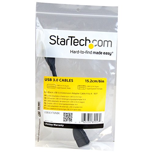 StarTech 6in USB 3.0 A to A Extension Cable