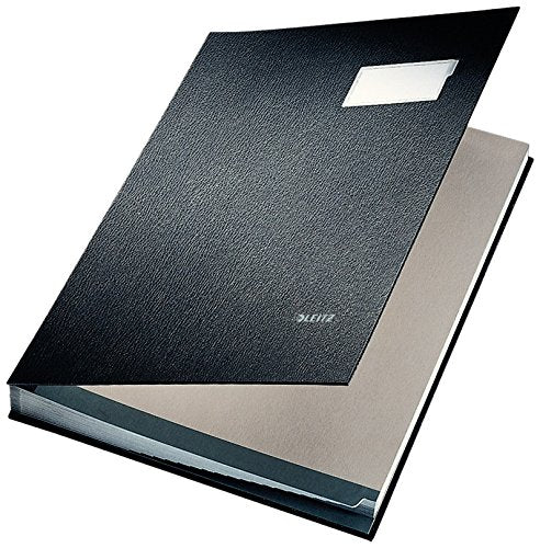 Best Value Leitz 57000195 Expandable Signature Book with 20 Card Dividers, A4, Black, 57000095