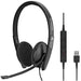 EPOS I SENNHEISER ADAPT SC 160 USB - Headset - on-ear - wired - active noise cancelling - USB - black, white - Certified for Skype for Business