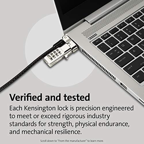 Kensington Universal 3-in-1 Combination Laptop Lock - Resettable - Security cable lock - 1.8 m