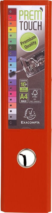 Best Value Exacompta Prem'Touch PP Lever Arch File, A4 Maxi, 80 mm Spine - Red