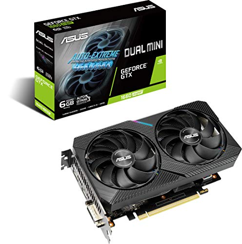 ASUS DUAL-GTX1660S-O6G-MINI - OC Edition - graphics card - GF GTX 1660 SUPER - 6 GB GDDR6 - PCIe 3.0 x16 - DVI, HDMI, DisplayPort