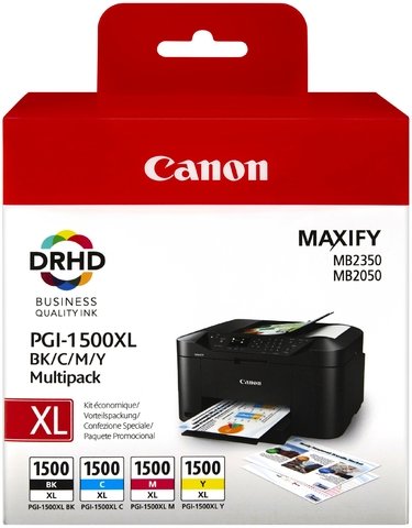 Best Value Canon PGI-2500XL Cyan/Magenta/Yellow/Black Inkjet Cartridges High Yield (Pack of 4) 9254B004