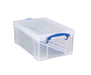 Best Value Really Useful 9 Litre Plastic Storage Box - Clear, Standard Packaging