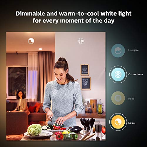 Philips Hue White ambiance - LED light bulb - shape: A60 - E27 - 8 W (equivalent 75 W) - class F - warm to cool white light - 2200-6500 K