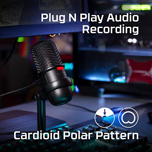 HyperX SoloCast - Microphone - USB - black - for ENVY Laptop 17, Laptop 15, 17, Pavilion Laptop 15, Pavilion x360 Laptop, Pro 400 G9