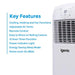 Igenix IG9902 3-in-1 Portable Air Conditioner with Cooling, Heating and Fan Function, 3 Fan Speeds with Sleep Mode, Remote Control and 12 Hour Programmable Timer, White