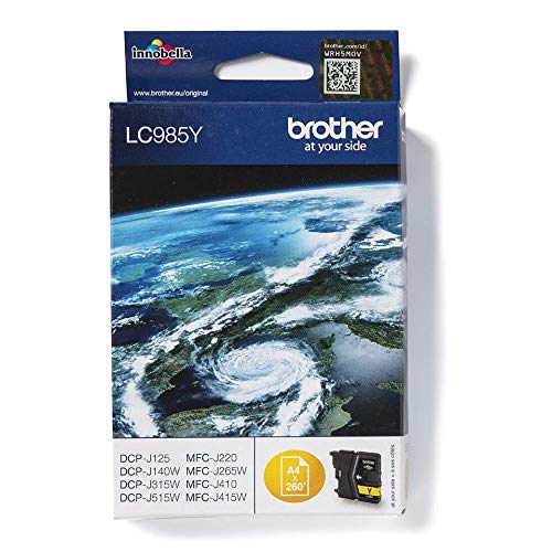 Brother LC985YBP - Yellow - original - blister - ink cartridge - for Brother DCP-J125, DCP-J140, DCP-J315, DCP-J515, MFC-J220, MFC-J265, MFC-J410, MFC-J415