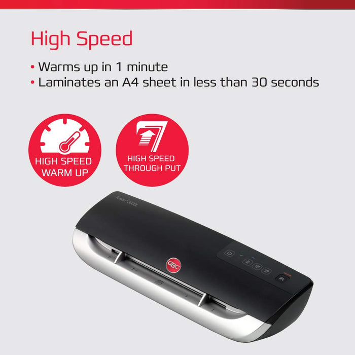Best Value GBC 4400748 A4 Fusion 3000L Home and Office Laminator, Black