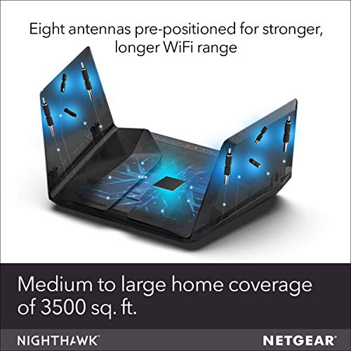 NETGEAR Nighthawk RAX200 - Wireless router - 5-port switch - GigE, 2.5 GigE - 802.11a/b/g/n/ac/ax - Tri-Band