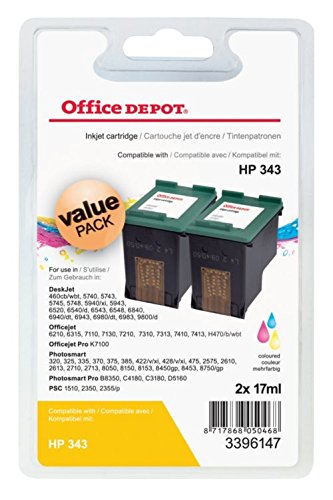 Best Value Compatible HP No.343 Colour Ink Twin Pack