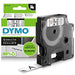 DYMO D1 Tape 12mm Black on white
