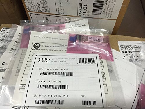 Cisco - SFP (mini-GBIC) transceiver module - GigE - 1000Base-ZX - LC/PC single-mode - up to 70 km - 1550 nm