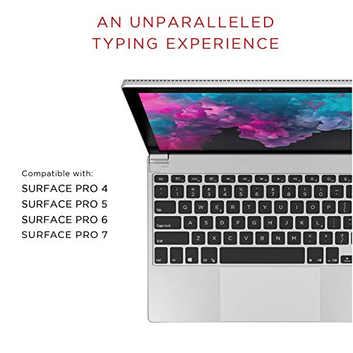 Brydge QWERTY English Bluetooth Wireless Keyboard for Microsoft Surface Pro 4th 5th 6th 7th Gen Backlit Keys Complete Flexibility