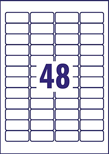 Best Value Avery L6009-20 Extra-Strong Adhesive Silver Heavy Duty Labels, 48 Labels Per A4 Sheet