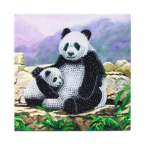 Crystal Art Panda 18 x 18cm Card CCK-A44
