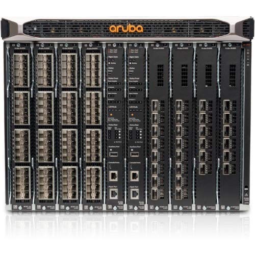 HPE Aruba 8400 8-slot Chassis - Switch - rack-mountable - with 3 x Fan Trays, 18 x Fans, Cable Manager, X462 2-post Rack Rail Kit