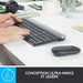 Logitech Slim Wireless Combo MK470 - Keyboard and mouse set - wireless - 2.4 GHz - French - graphite