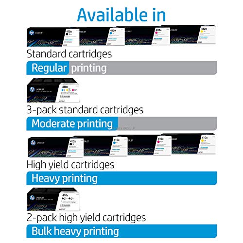 HP 410X - High Yield - black - original - LaserJet - toner cartridge (CF410X) - for Color LaserJet Pro M452, MFP M377, MFP M477