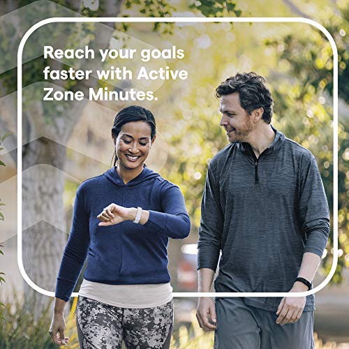 Fitbit Inspire 2 - Black - activity tracker with band - silicone - lunar white - band size: S/L - monochrome - Bluetooth