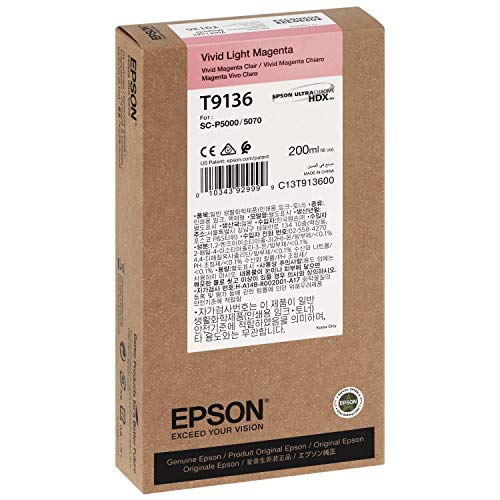 Epson T9136 - 200 ml - vivid light magenta - original - ink cartridge - for SureColor P5000, SC-P5000, SC-P5000 STD Spectro, SC-P5000 Violet, SC-P5000 Violet Spectro