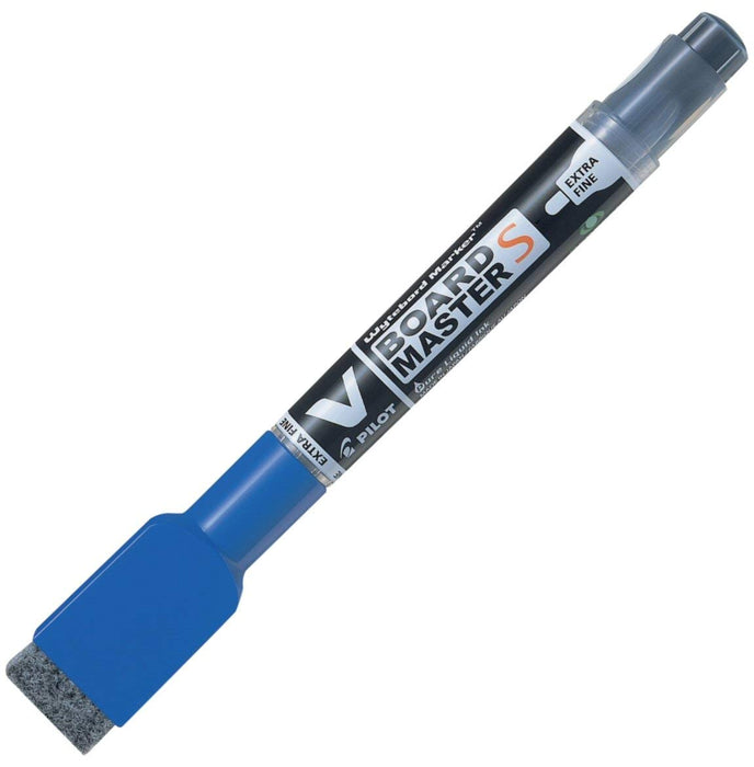 Best Value Pilot V-Board Master S 3.5 mm Tip Extra Fine Whiteboard Marker with Eraser - Blue (Box of 10)