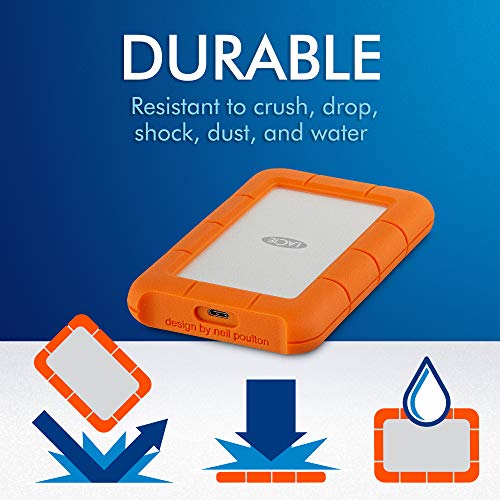 1TB Mini Rugged USBC and USB 3.0 Ext HDD