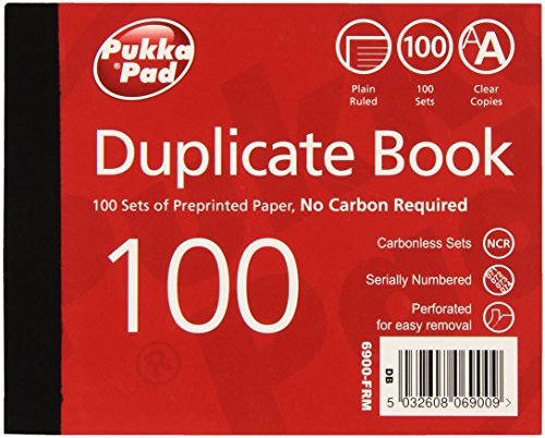 Best Value Pukka Pads 6900-FRM 105x130mm Plain Ruled Duplicate Book (Pack of 5)