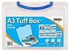 Best Value Tiger A3 Clear Tuff Box Plastic Multi Purpose Storage Carry Case (Blue Handle)