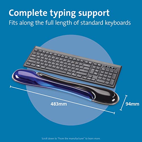 Kensington Duo Gel Wristrest Wave - Keyboard wrist rest - black, blue