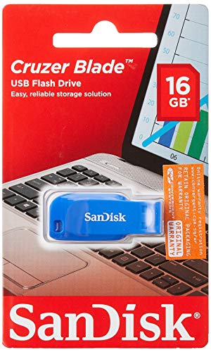 SanDisk Cruzer Blade - USB flash drive - 16 GB - USB 2.0 - electric blue