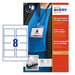 Best Value Avery L7418-25 Printable Double-Sided Name Badge Inserts, 8 Badges Per A4 Sheet