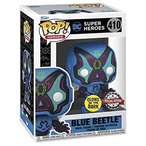 Funko POP! Heroes: DC Super Heroes - Blue Beetle (Dia De Los)(Glow in the Dark)(Spe. Ed.) - 410 //59898