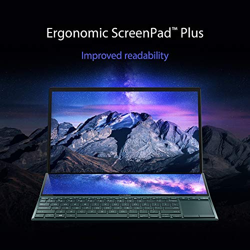 ASUS ZenBook Duo 14 UX482EG-HY089T - Core i7 1165G7 / 2.8 GHz - Windows 10 Home - 16 GB RAM - 512 GB SSD (32 GB SSD cache) NVMe - 14" touchscreen 1920 x 1080 (Full HD) - GF MX450 / Iris Xe Graphics - Bluetooth, Wi-Fi - celestial blue