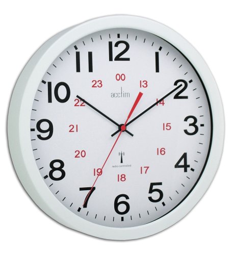 Best Value Acctim Wall Clock Radio Controlled 30cm Wht 74172