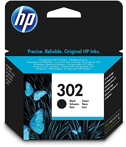 HP 302 - 3.5 ml - black - original - ink cartridge - for Deskjet 11XX, 21XX, 36XX, Envy 451X, 452X, Officejet 38XX, 46XX, 52XX