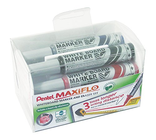 Best Value Pentel Maxiflo Liquid Ink Drywipe Marker Eraser Set