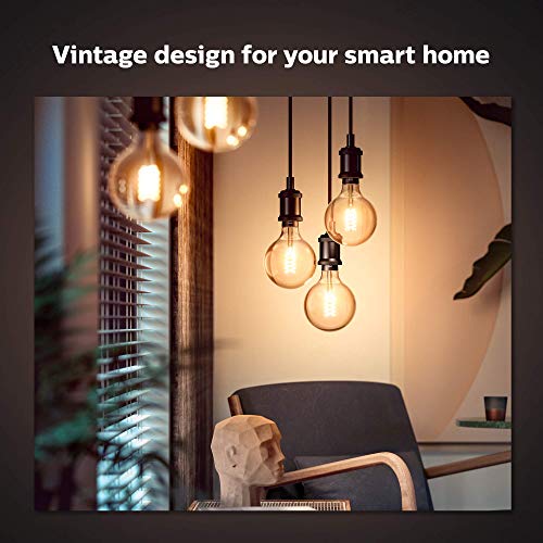Philips Hue - LED filament light bulb - shape: G125 - B22 - 7 W (equivalent 40 W) - class A+ - soft white light - 2100 K - transparent
