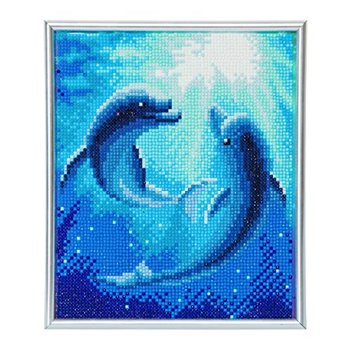 Crystal Art Dolphin Dance 21 x 25cm Picture Frame Kit CAM-12