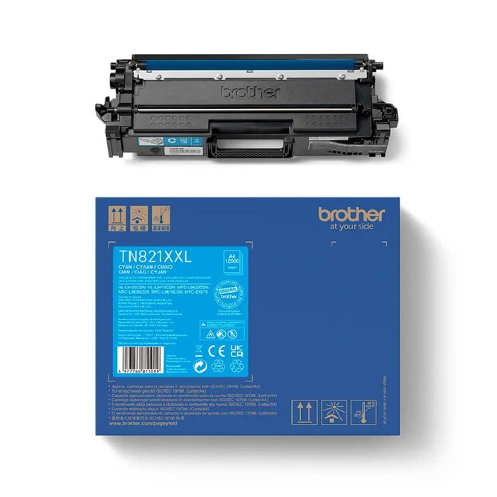 Brother Cyan Extra High Yield Toner Cartridge 12K pages - TN821XXLC