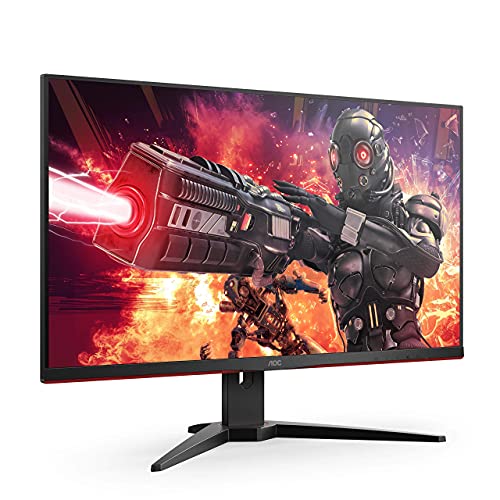 AOC Gaming U28G2AE/BK - LED monitor - 28" - 3840 x 2160 4K @ 60 Hz - IPS - 300 cd/m - 1000:1 - 1 ms - HDMI, DisplayPort - speakers - black, red