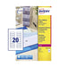 Best Value Avery Self Adhesive Clear Address Mailing Labels, Laser Printers, 20 Labels Per A4 Sheet, 500 labels, QuickPEEL (L7552)