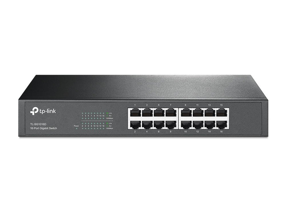 Best Value TP-Link TL-SG1016D 16-Port Gigabit Ethernet Switch, Rack-Mount/Desktop, Steel Case, Lifetime Warranty
