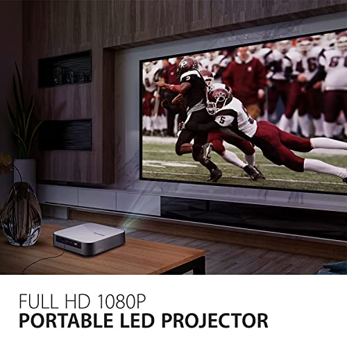 Viewsonic M2e - DLP projector - LED - 1000 lumens - Full HD (1920 x 1080) - 1080p - 802.11a/b/g/n wireless / Bluetooth 4.2 - polar white, meteor grey