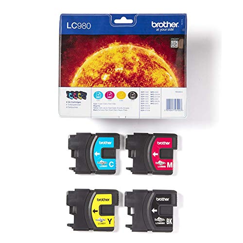 Brother LC980VALBP - 4-pack - black, yellow, cyan, magenta - original - blister - ink cartridge - for Brother DCP-145, 163, 165, 195, 365, 373, 375, 377, MFC-250, 255, 290, 295, 297